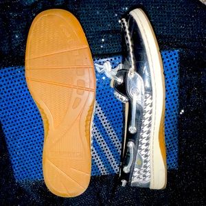 SPERRY ANGELFISH BOAT SHOE HOUNDSTOOTH EUC 9M